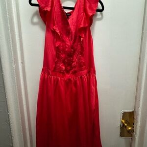 Banana Republic Red Midi Dress